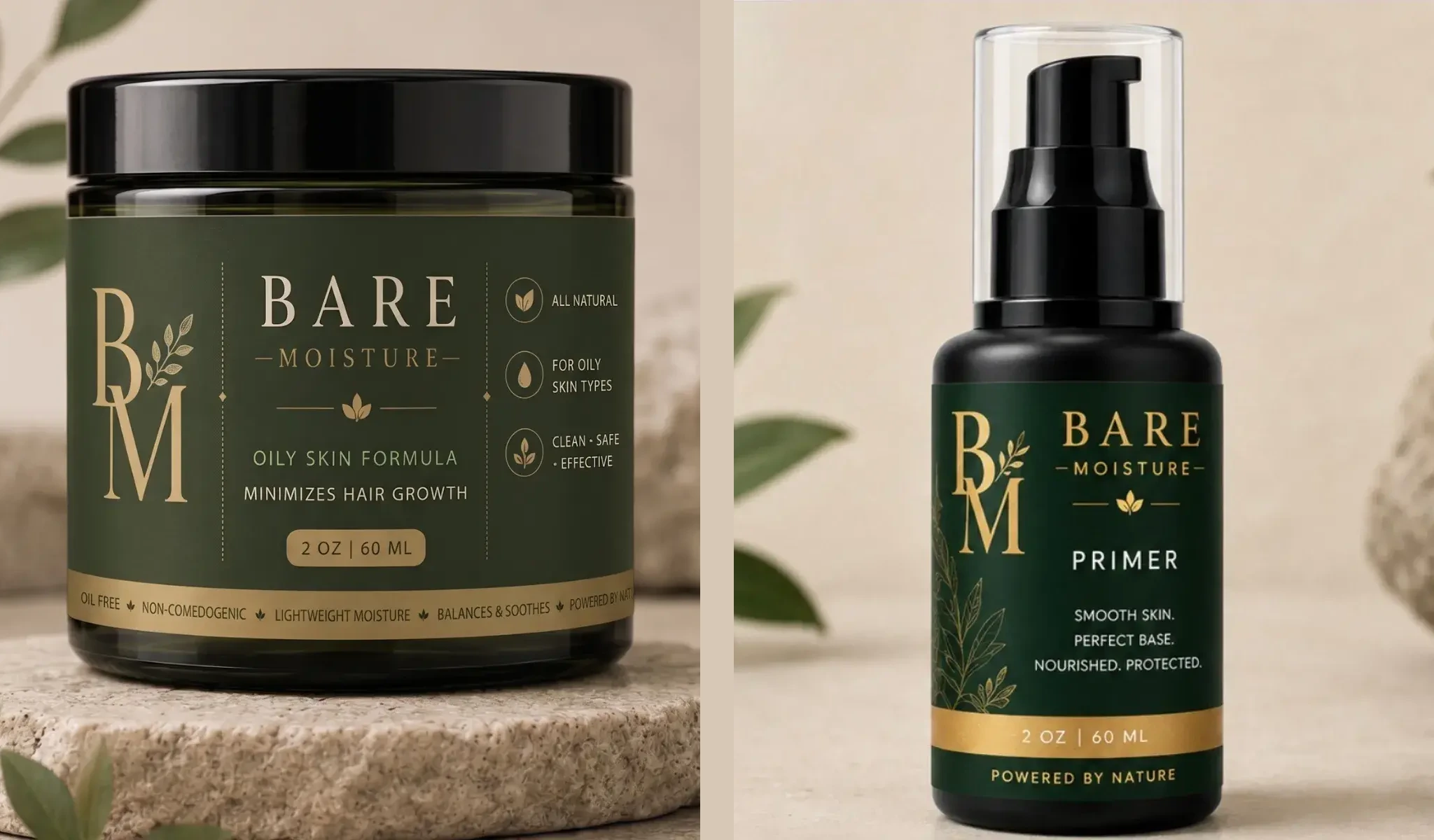 Bare Moisture Primer + Moisturizer bundle